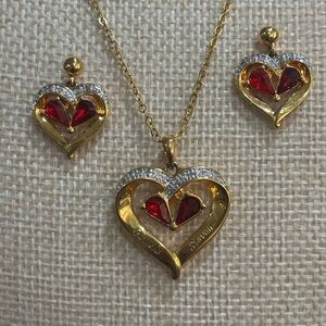 Danbury Mint birthstone necklace and earrings
